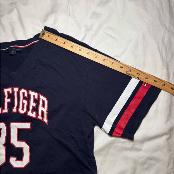 Tommy Hilfiger Women’s 85 Varsity Crop Top Navy Retro Jersey Size S - Picture 9 of 9